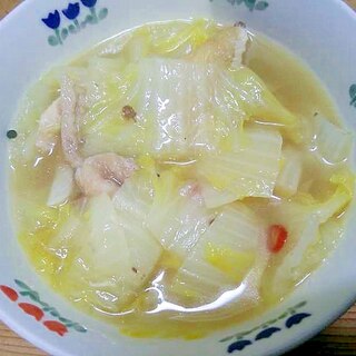 白菜鶏皮油揚の煮込み/ピリ辛中華味